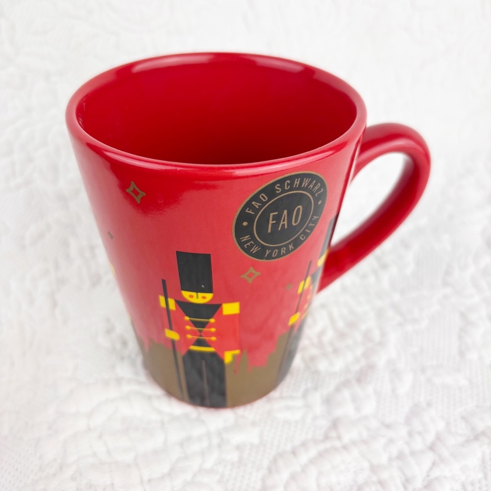 FAO Schwartz Nutcracker Soldier NYC Red Christmas Holiday Mug